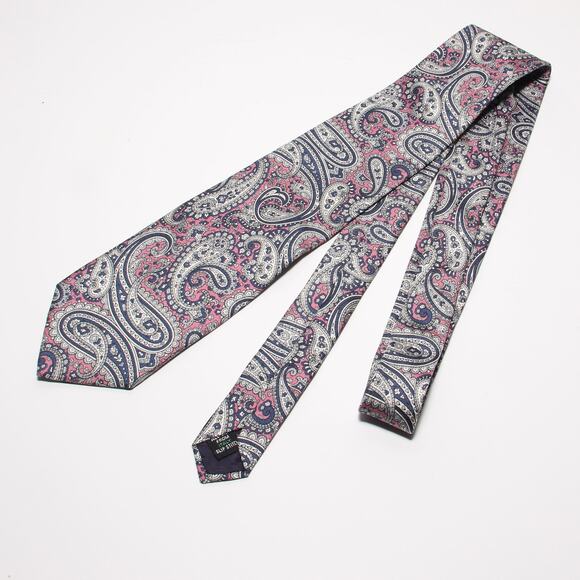 Vintage Giacomo Italia Paisley Print Silk Tie 3.25" x 57.25" - Picture 3 of 7